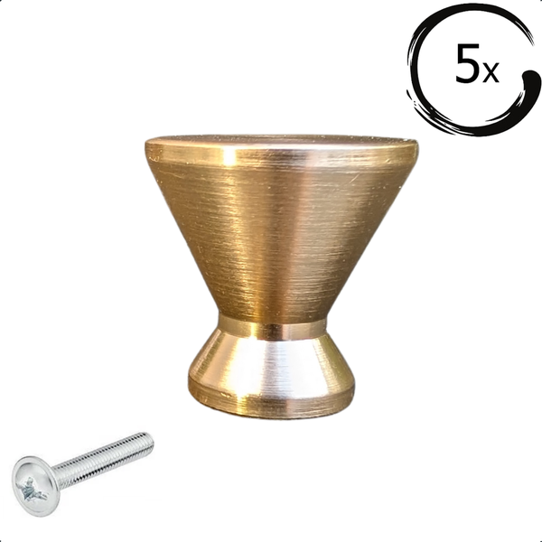 Möbelknopf aus Metall im Kegeldesign