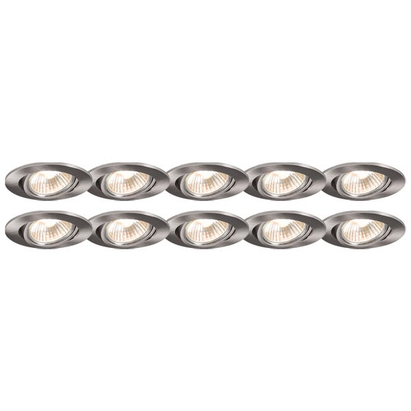 Set mit 10 Einbaustrahlern schwenkbar Aluminium - Cisco