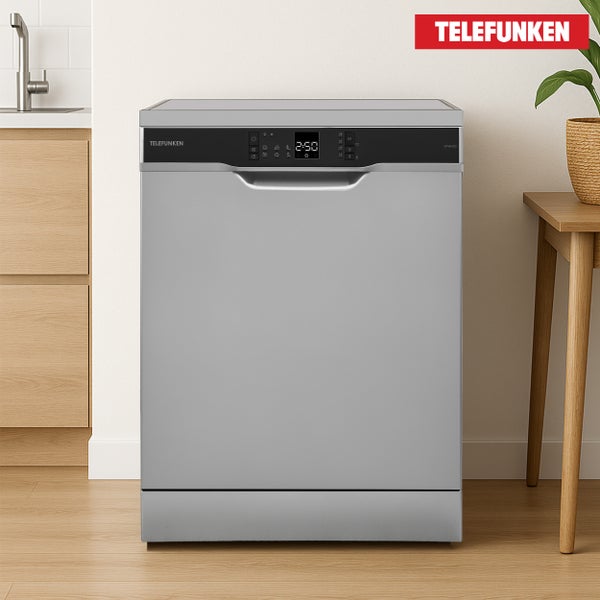 Telefunken Geschirrspüler freistehend 60cm Spülmaschine Silber 12 Maßgedecke 6 Programme AquaStop GFS6012DI