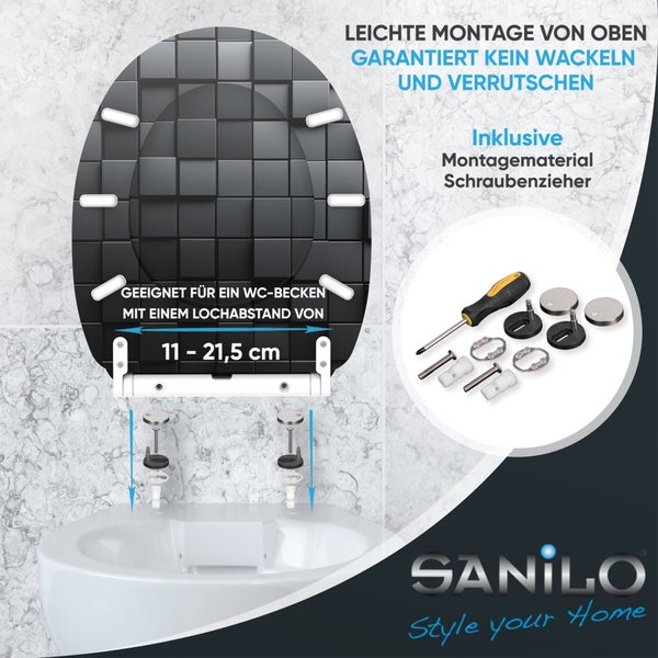 WC-Sitz mit Absenkautomatik & Top Fix Cube