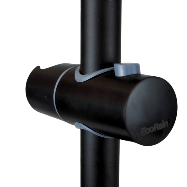 EcoRain Gleitstange für Gleitstangenset mit Handbrause 60 CM - Gleitstange aus rostfreiem Edelstahl SS 304 - Verstellbarer und drehbarer Brausehalter - Schwarz