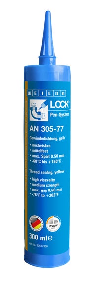 WEICONLOCK® AN 305-77 Gewindedichtung|mittelfest, mit Trinkwasserzulassung|300 ml|gelb