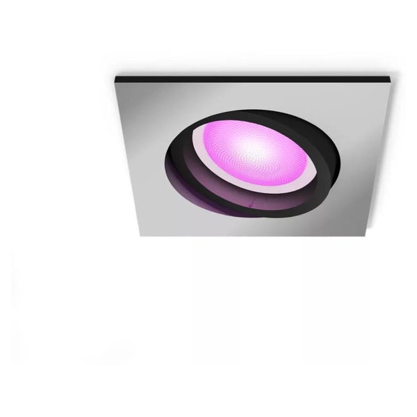 Philips Hue Bluetooth White & Color Ambiance Einbauspot Centura in Silber 4,2W 350lm GU10 eckig