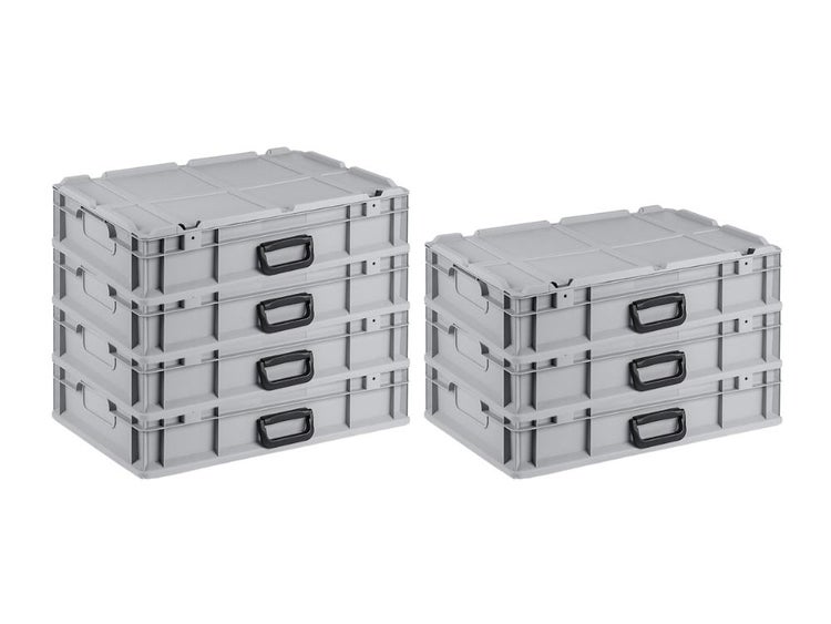 PROREGAL SuperSparSet 7 x Eurobox NextGen Portable HxBxT 13,5 x 40 x 60 cm 23 Liter Eurobehälter Transportbox Transportbehälter Stapelbehälter