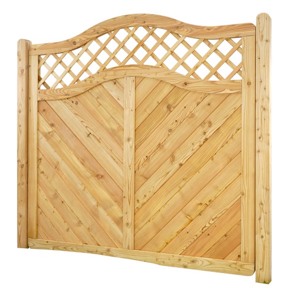 Holzgartentor mit Rautenmuster