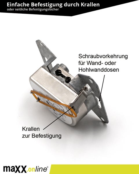 3loch SAT-Dose 0,5–2400 MHz, unicable tauglich, Enddose, Antennendose, Aufputz & Unterputz, DC Pass, Class A, DVB-C, DVB-S/S2, DVB-T/T2