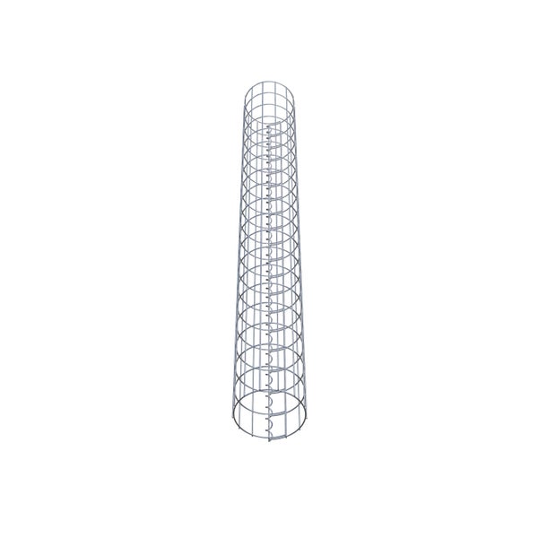 Gabionensäule Durchmesser 22 cm, MW 5 x 10 cm rund - Höhe: 1,90 m