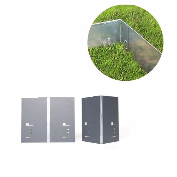 Metall Rasenkante als Stecksystem zur einfachen Gartenabgrenzung.