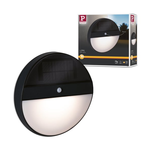 Solar LED Außenwandleuchte Elios Bewegungsmelder IP44 3000K 50lm Anthrazit