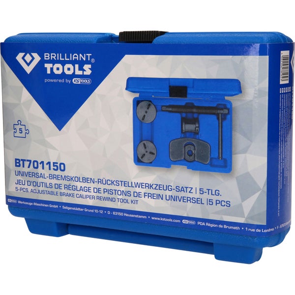 BRILLIANT TOOLS Universal-Bremskolben-Rückstellwerkzeug-Satz 5tlg. - BT701150