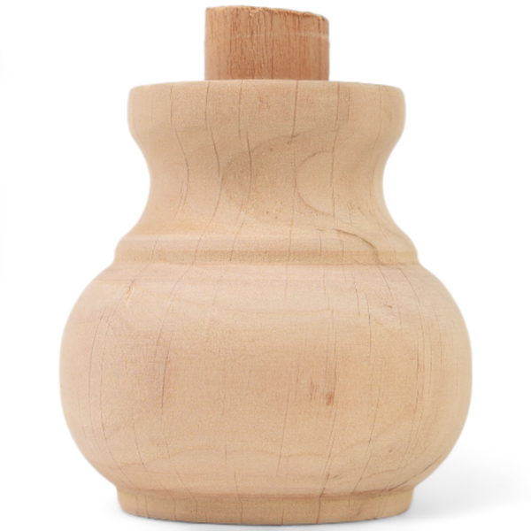 Unlackierter Möbelfuß aus Holz
