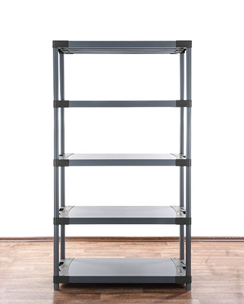 PROREGAL Kunststoffregal Grey Bear Tall HxBxT 180 x 90 x 46 cm Fachlast 120 kg Grau