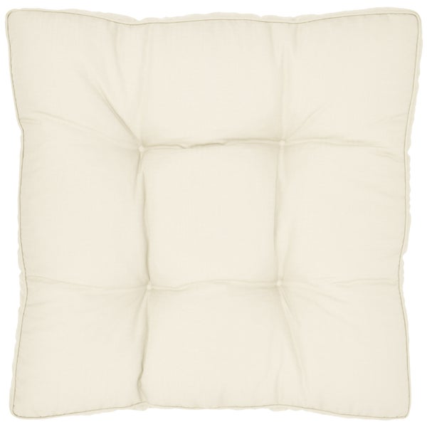 Beautissu Xluna Loungekissen Sitz 40x40x10cm Natur