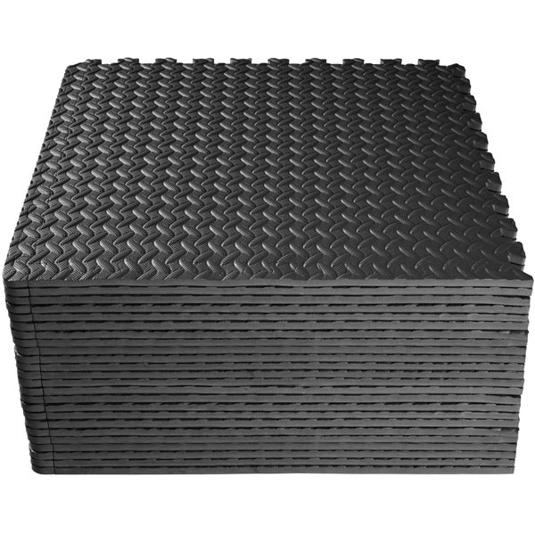 Schutzmattenset tectake leichte Reinigung und flexibel erweiterbar 24-teilig mit 48 Randstücken 61 x 61 cm