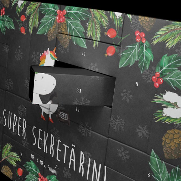 Mr. & Mrs. Panda Befüllbarer Adventskalender Einhorn Sekretärin - Schwarz