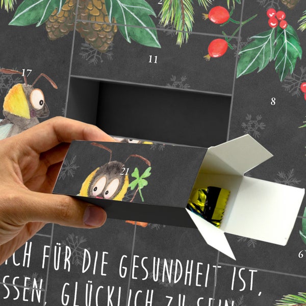 Mr. & Mrs. Panda Befüllbarer Adventskalender Hummeln Kleeblatt - Schwarz