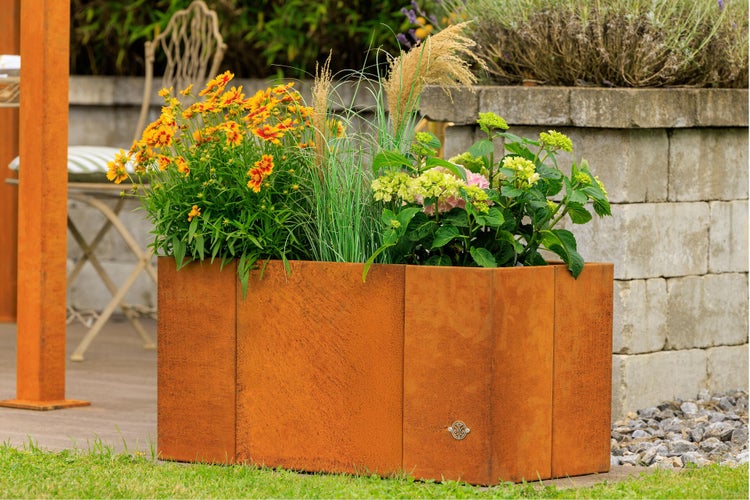 Pflanzkübel ELEO Vernazza 80 x 120 x 40 cm Cortenstahl