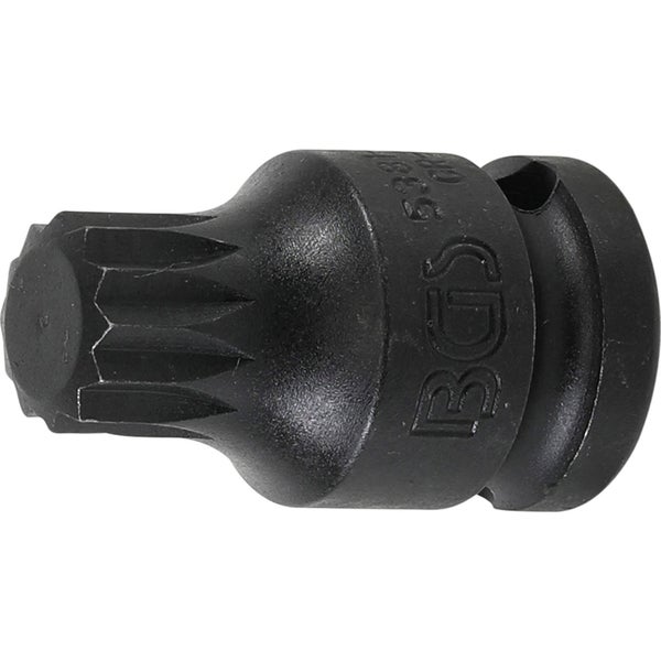 BGS Kraft-Bit-Einsatz Antrieb Innenvierkant 12,5 mm (1/2) Innenvielzahn (für XZN) M16 - 5381-M16