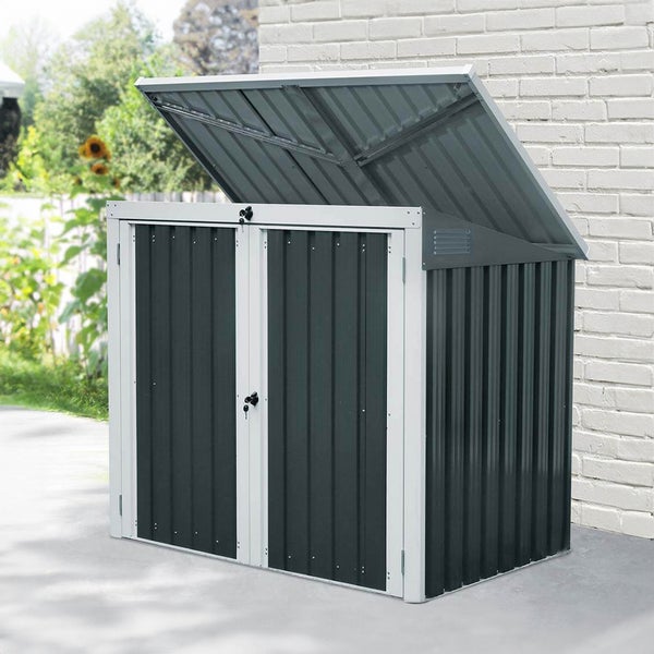 Home Deluxe - Mülltonnenbox BASURA M - Maße 158 x 101 x 134 cm, Raumfläche 1,3 m² - für 2x 240 L Mülltonnen I Mülltonnenbox, Gartenbox