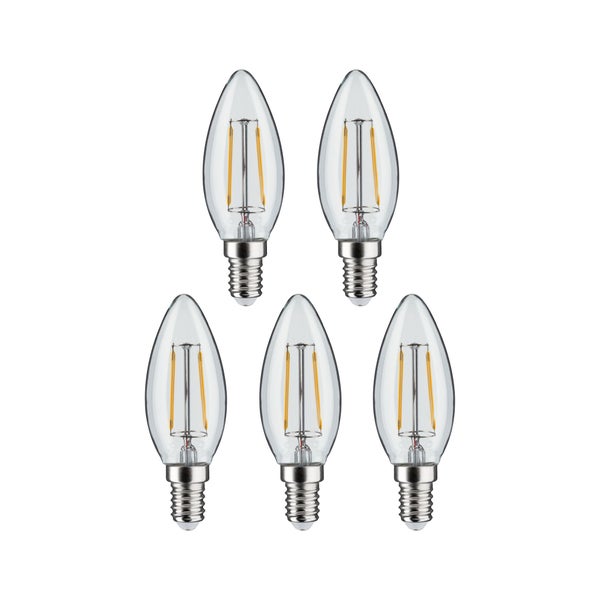 Filament 230V LED Kerze E14 5x470lm 5x4,8W 2700K Klar