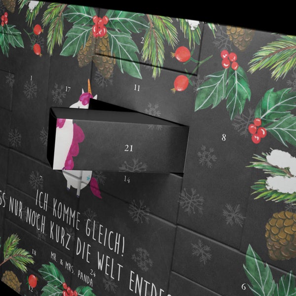 Mr. & Mrs. Panda Befüllbarer Adventskalender Einhorn Fotograf - Schwarz