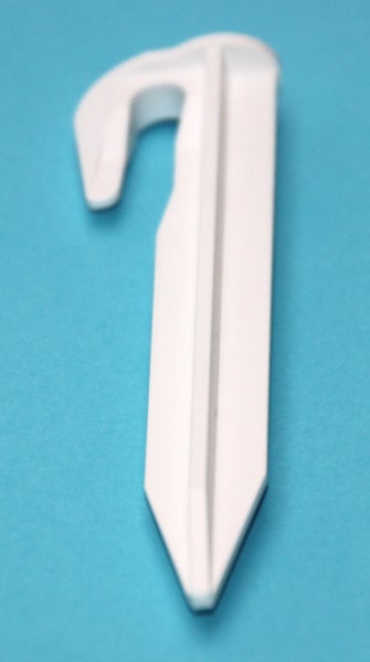 Weißer Kunststoff-Befestigungshaken