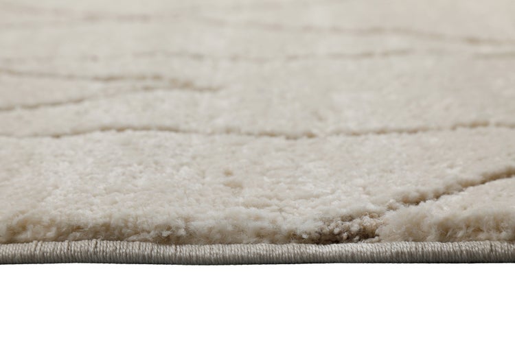 Kurzflor Teppich Creme Beige Pelle WECONhome 80x150 cm