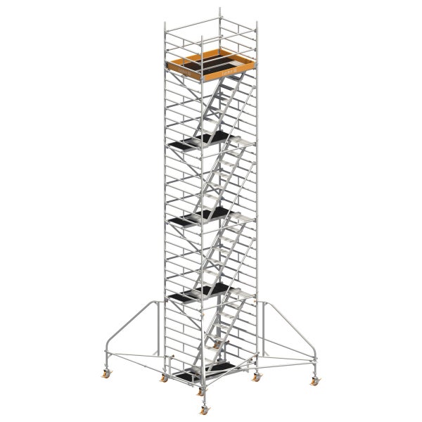 Rollgerüst mit Leiter und mehreren Plattformen