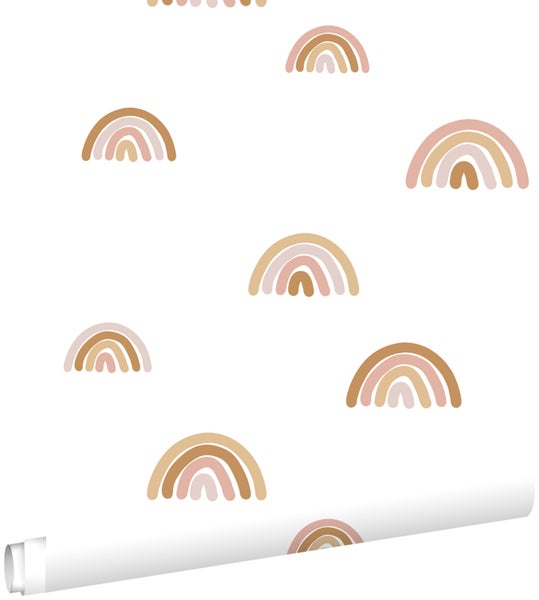 Tapete mit wiederholtem Regenbogenmuster