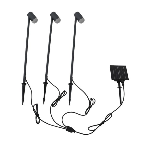 Lindby 3er Set LED Myric (Modern) in Schwarz aus Aluminium (1 flammig, )