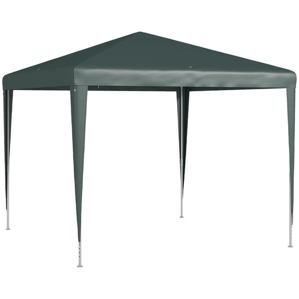 Outsunny Grillpavillon, 270L x 270B x 255H cm, Stahl, PE, grün