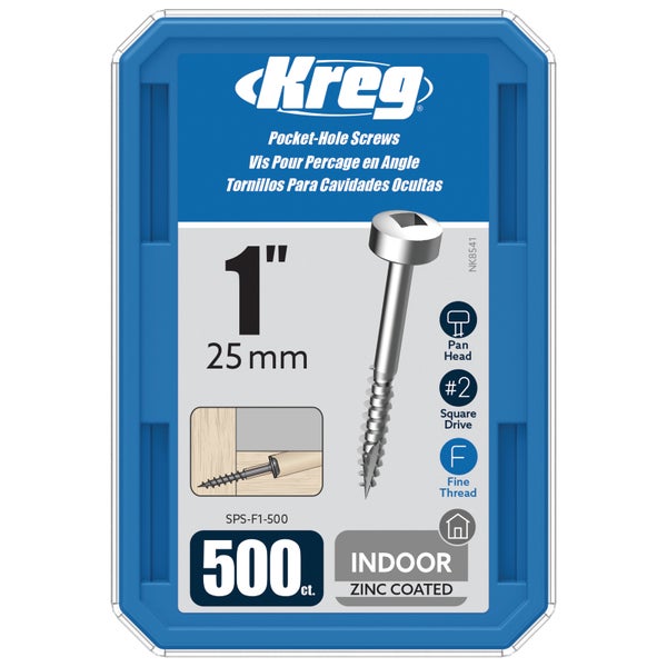 Pocket-Hole Schraube verzinkt (25mm, 500)