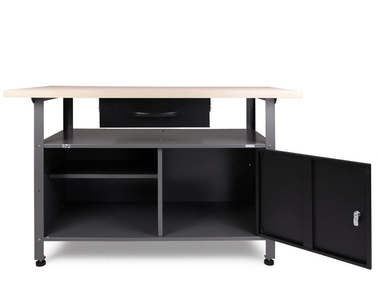 Ondis24 Werkstatt Set Ecklösung Classic One 85 cm anthrazit, Werkstatteinrichtung, Werkbank