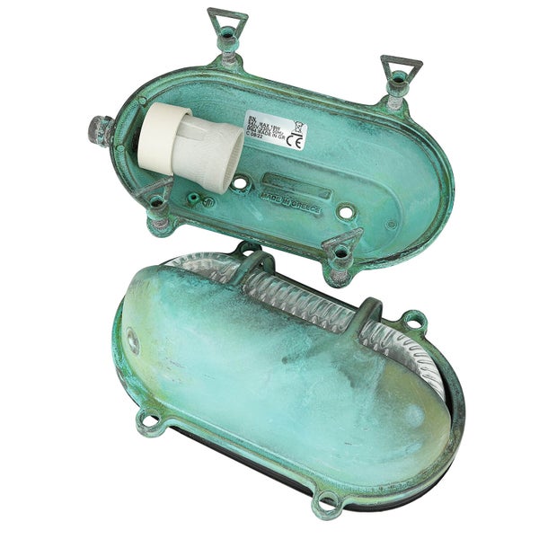 Geöffnete ovale Schiffslampe zur Wandmontage