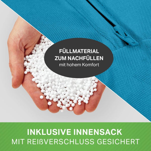 Füllmaterial zum Nachfüllen mit Innensack mit Reißverschluss