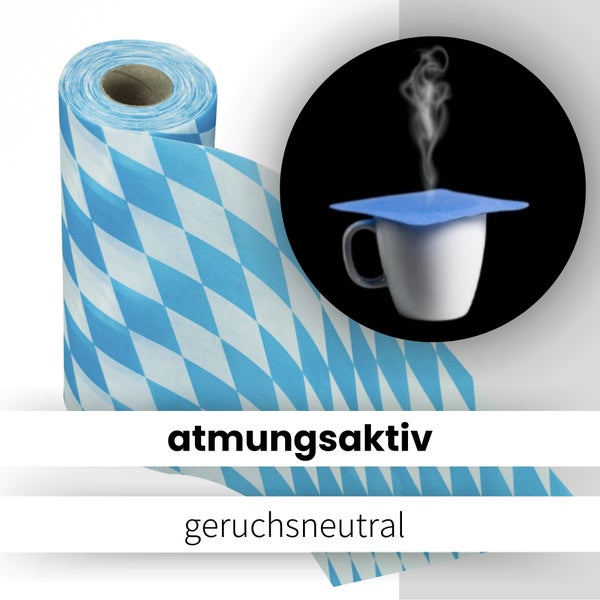 Sensalux Tischläufer, Länge: 25m, stoffähnliches Vlies, Breite: 30cm, Bayern