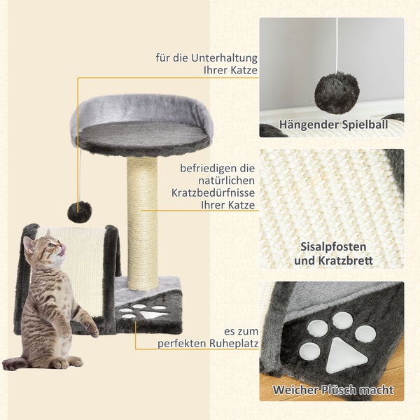 PawHut Kratzbaum Katzenbaum mit Spielbllen | HORNBACH