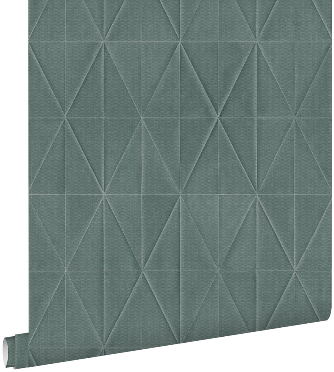 ESTAhome Öko-Strukturtapete Origami-Muster Petrolblau - 0,53 x 10,05 m - 148712