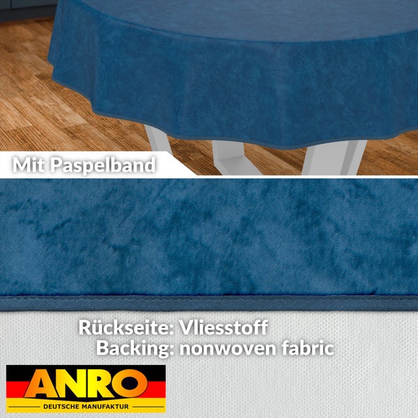 Tischdecke mit Paspelband und Vliesstoff Rückseite