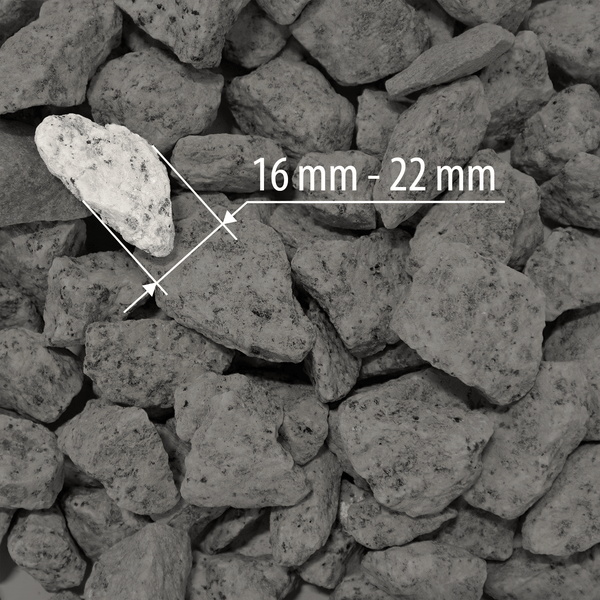 Gartensplitt mit einer Korngröße von 16 bis 22 Millimeter.