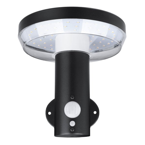 Solar Wandleuchte Piran schwarz 600 lm Bewegungsmelder + Dauerlicht 11021