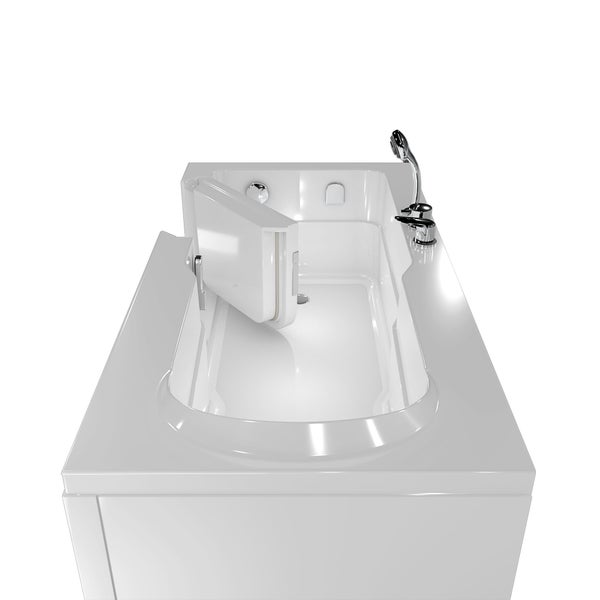 Badewanne mit Tür und Armatur