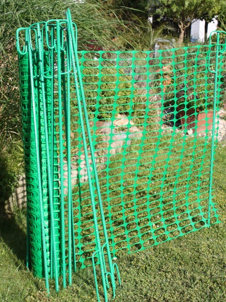 Fangzaun UvV-ELAST Absperrzaun flexibles Warnnetz 50 m Rolle x 1 m hoch | 4kg / grün
