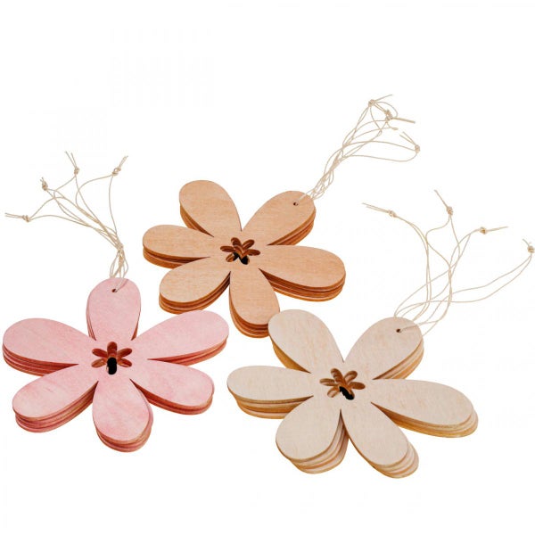 Dekorative Holzblumen zum Aufhängen