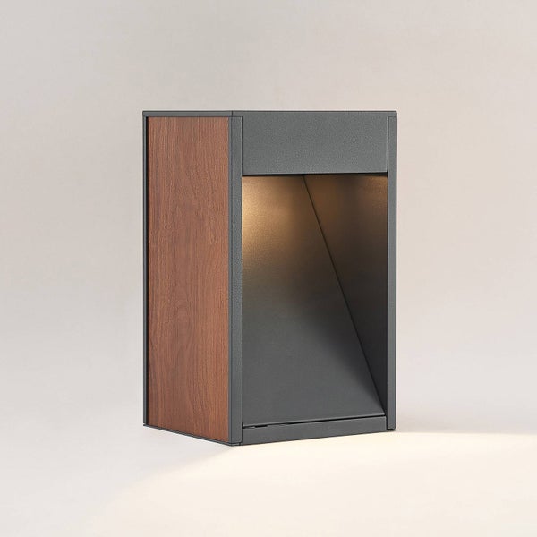 Lucande Außenleuchte Ansala (Modern) aus Aluminium (1 flammig, R7s) - Wegeleuchte Pollerleuchte Wegelampe Sockelleuchte
