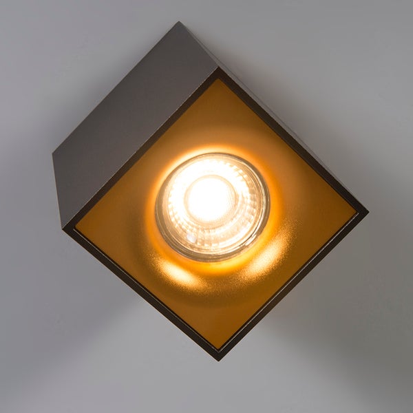 Quadratische Deckenleuchte mit Leuchtmittel