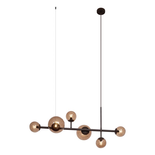 Pendelleuchte mit fünf Leuchten und modernem Design