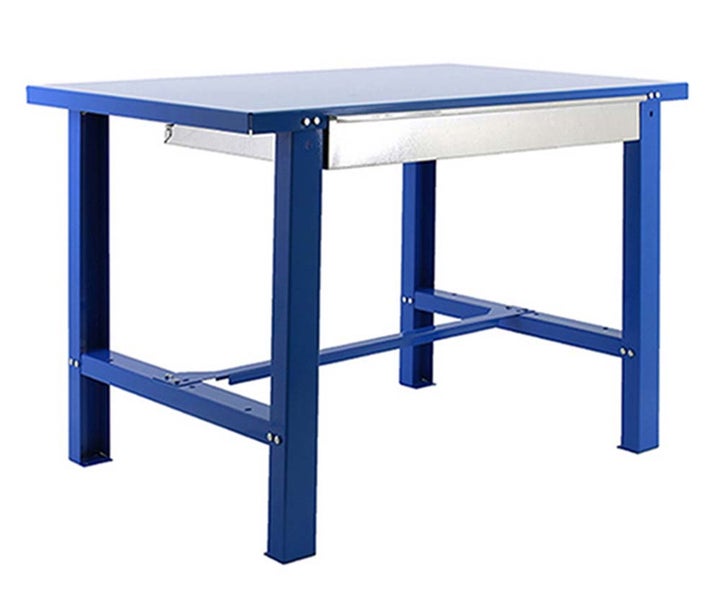 PROREGAL Werkbank Buffalo Metal mit Schublade HxBxT 83 x 180 x 73 cm Traglast 600 kg Blau