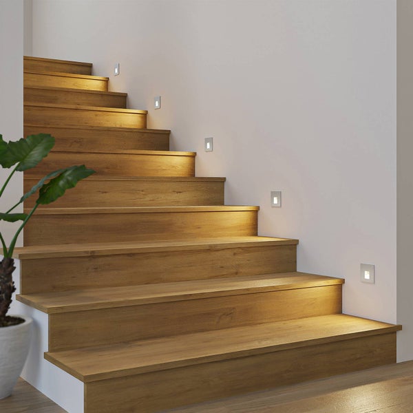 Arcchio LED Wandeinbaustrahler Vexi (Modern) in Alu aus Aluminium (1 flammig, ) Wohnzimmerleuchte