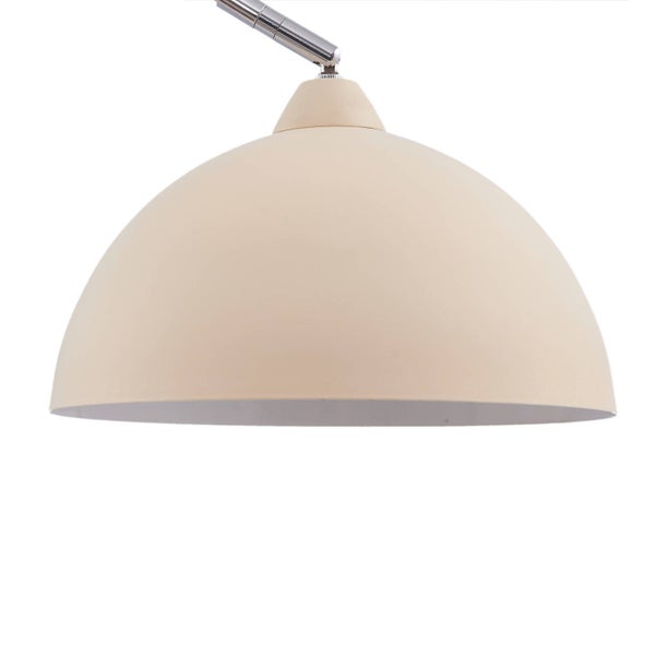 Lindby Stehlampe (Bogenleuchte) Tonka (Modern) in Creme aus Metall (1 flammig, E27) - Stehleuchte Standleuchte Floor Lamp Wohnzimmerlampe Wohnzimmerleuchte